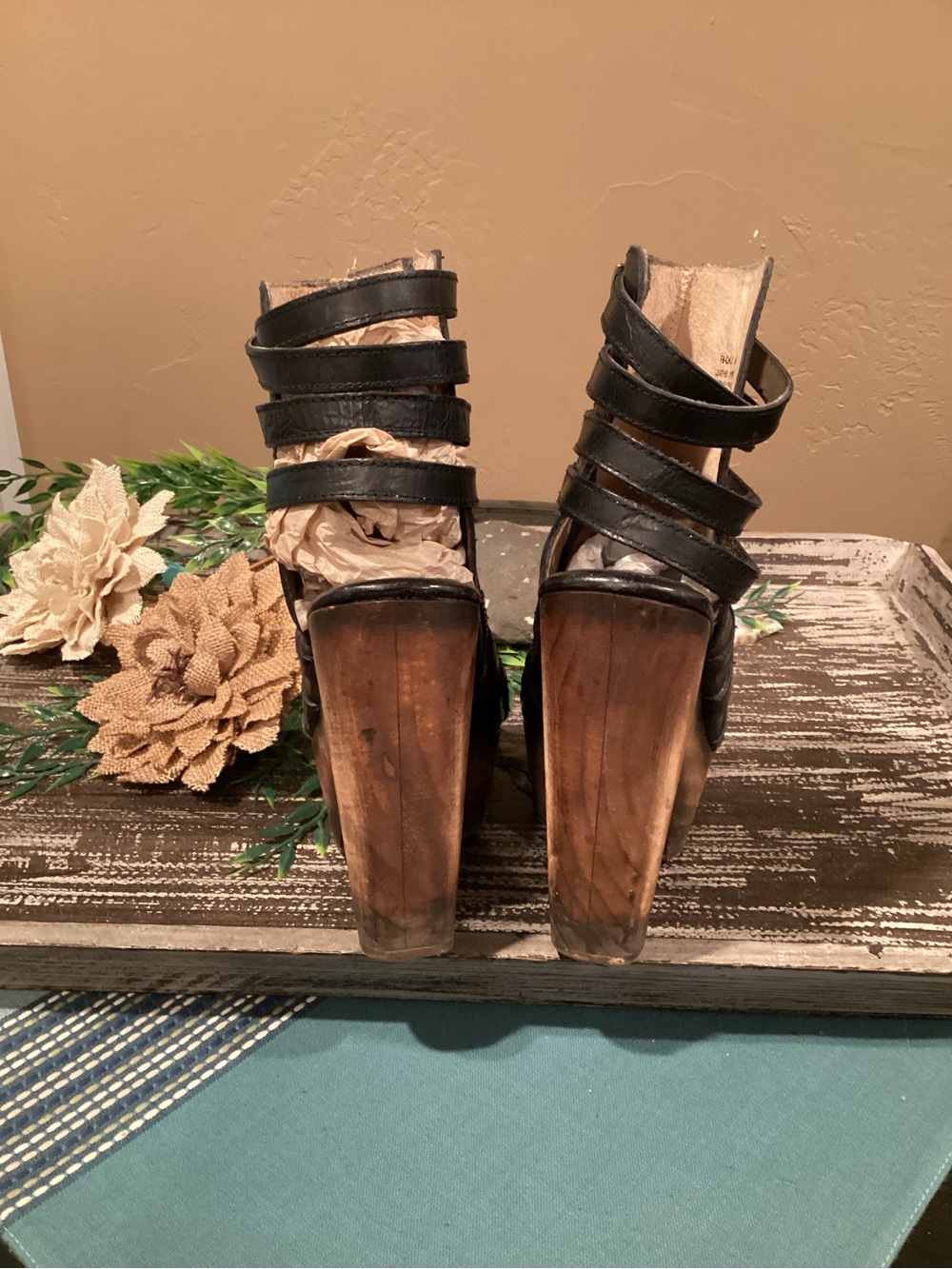 Freebird by Steven Black Strappy Peep-Toe Ankle Booties - Picture 3 of 6